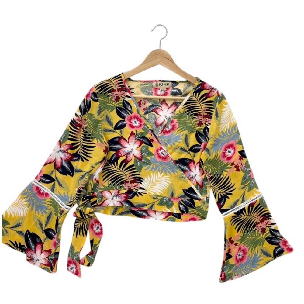 Wayan Tropical Wrap Blouse